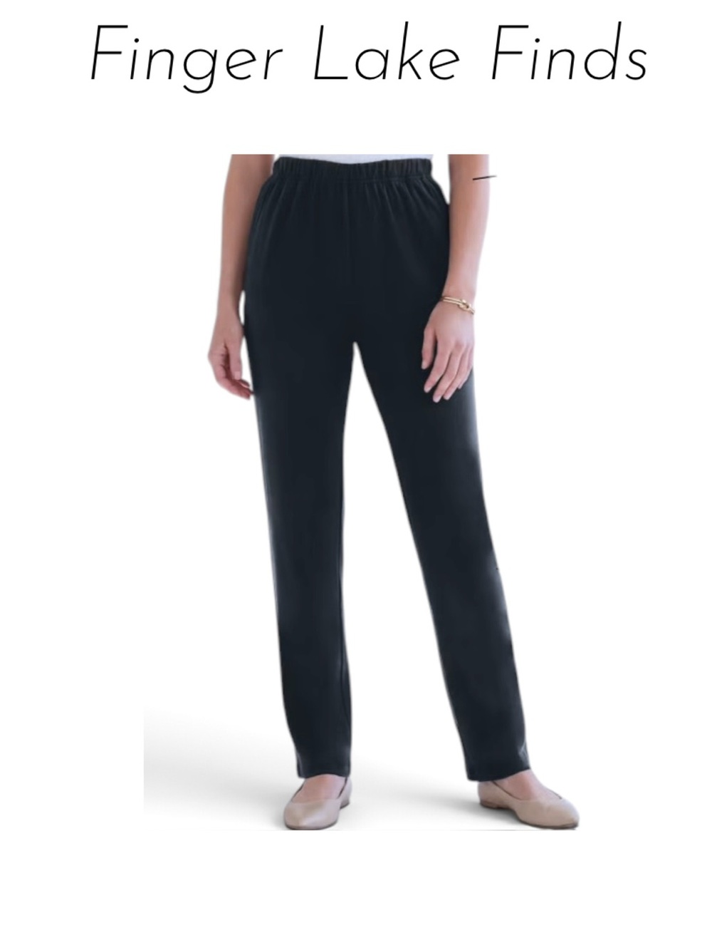 Roaman’s Soft Knit Relaxed Pull-On Straight Leg Pants, 14/16